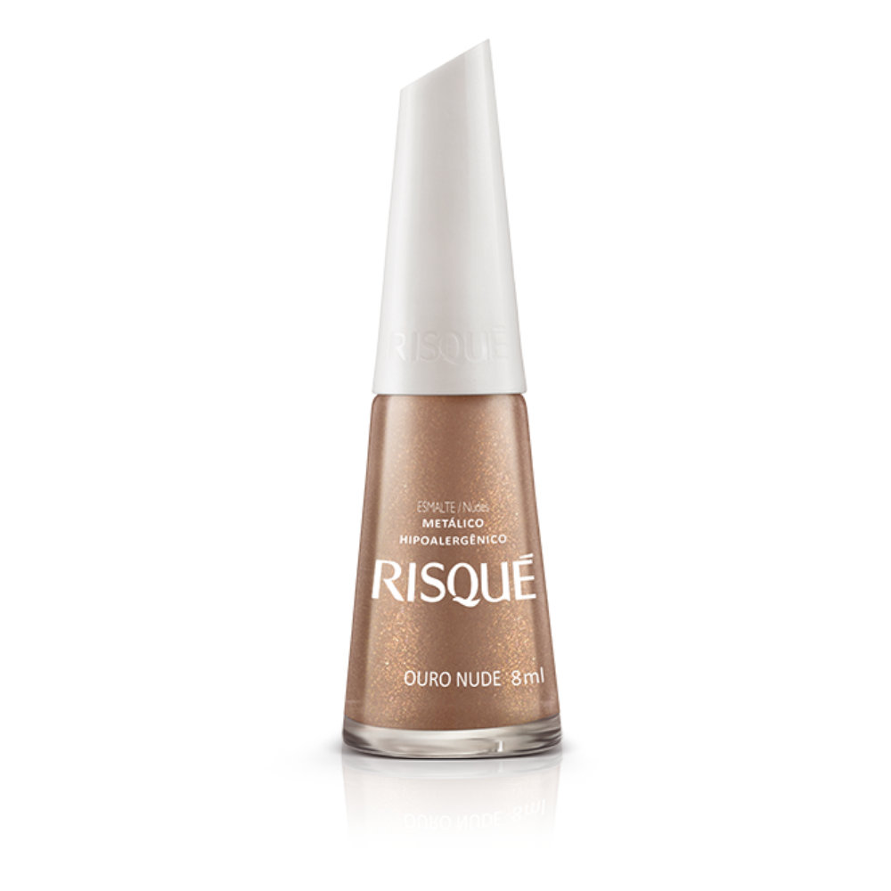 Esmalte Risqué Metálico Ouro Nude 8ml - Nude