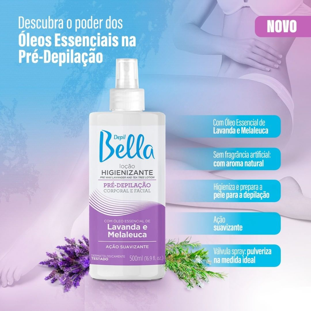 Loção Higienizante Lavanda E Melaleuca Depil Bella 500ml
