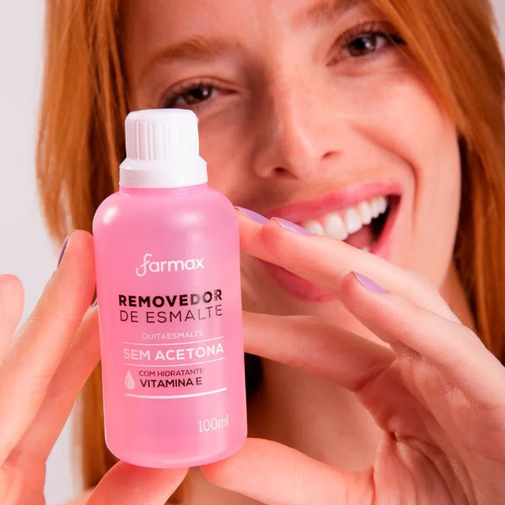 Removedor Sem Acetona Com Hidratante Vitamina E 100ml Farmax