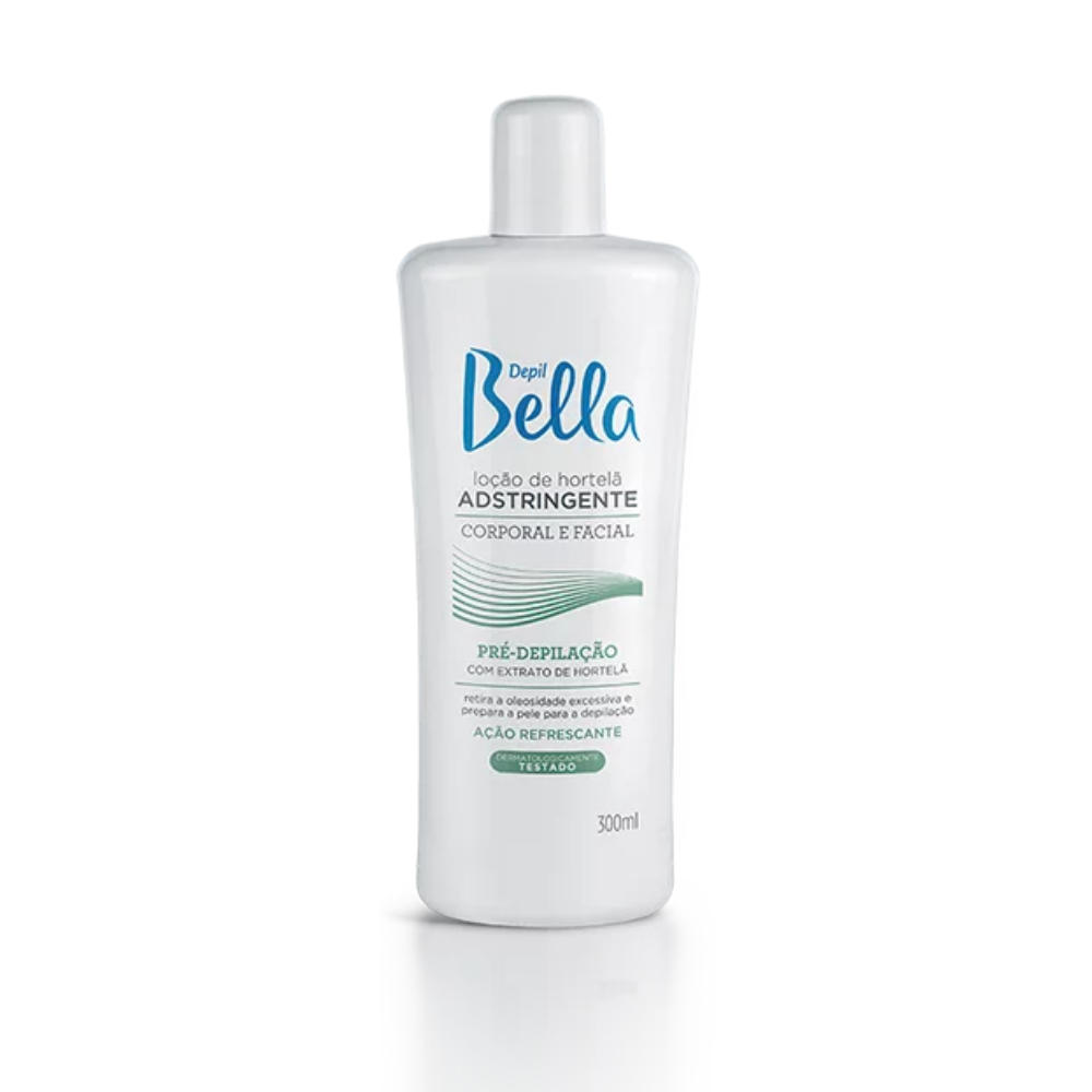 Loção Pré Depilatória Adstringente de Hortelã Depil Bella 300ml