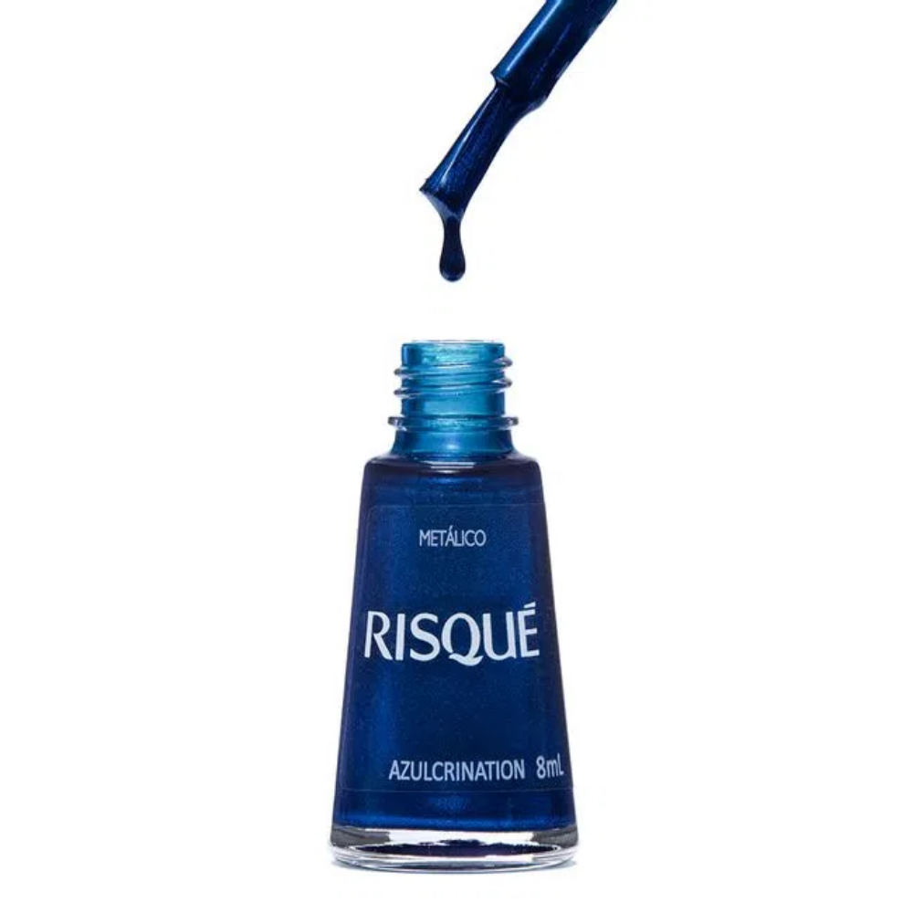 Esmalte Risqué Metálico Azulcrination 8ml - Azul
