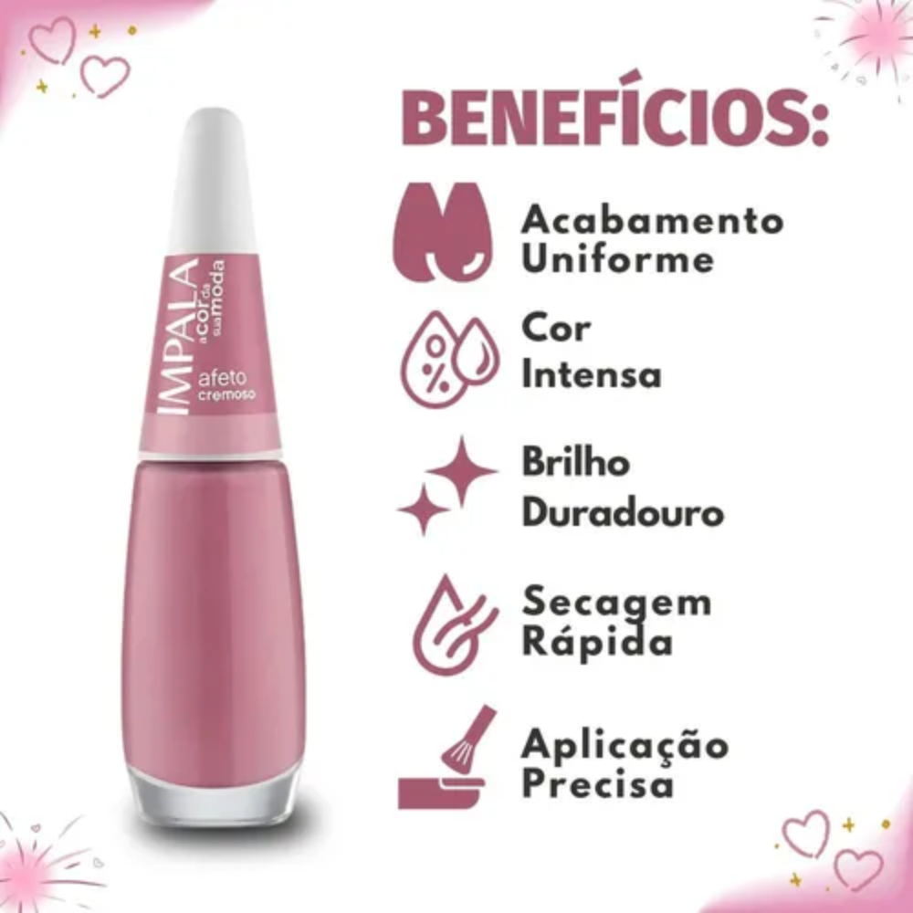 Esmalte Impala Cremoso A Cor Da Sua Moda Afeto 7,5ml
