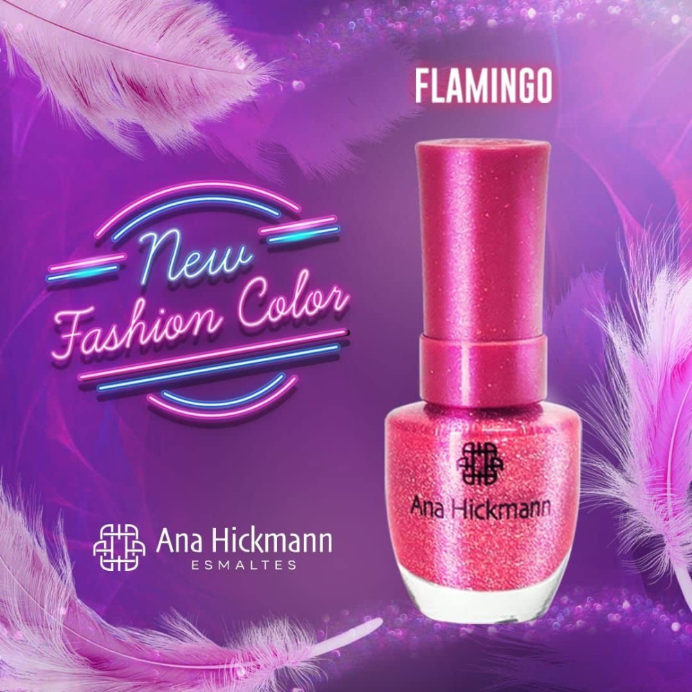 Esmalte Ana Hickmann Glitter Flamingo 9ml