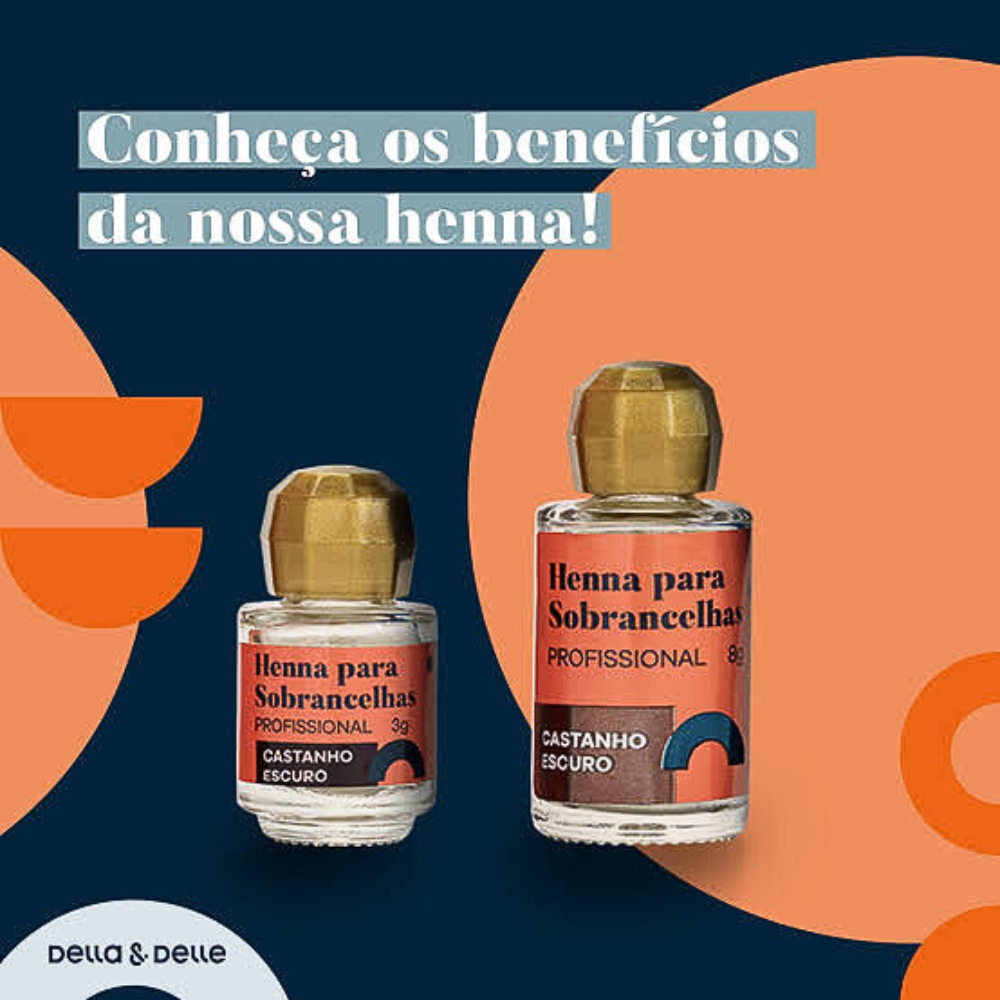 Henna Della E Delle 8g Castanho Escuro - Castanho Escuro