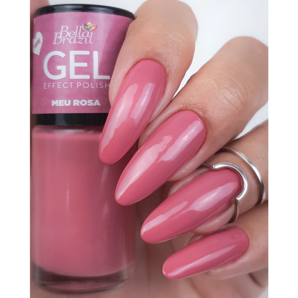 Esmalte Bella Brazil Efeito Gel Cremoso 863 Meu Rosa