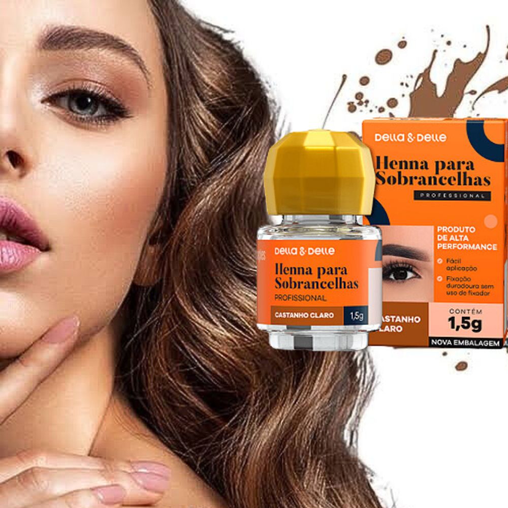 Henna Della E Delle 1,5g Castanho Claro
