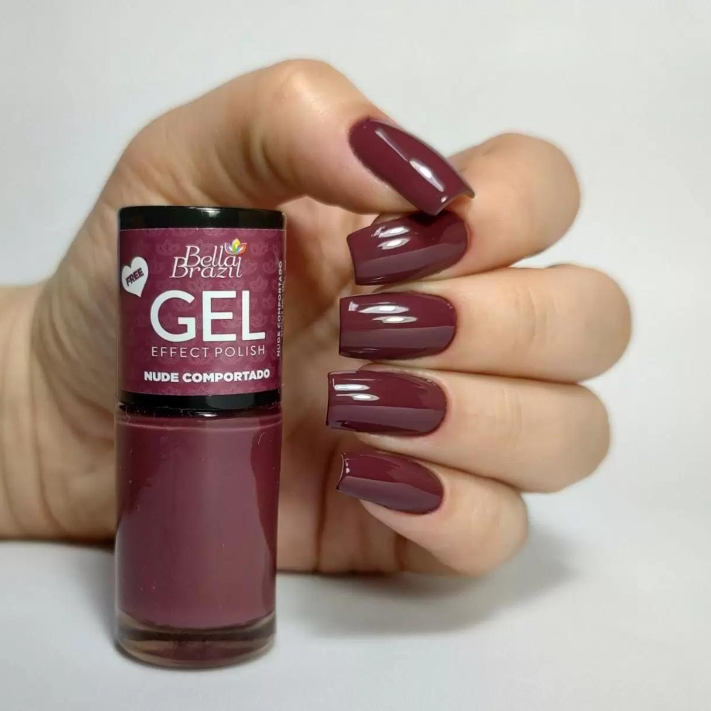 Esmalte Bella Brazil Efeito Gel Cremoso 854 Nude Comportado