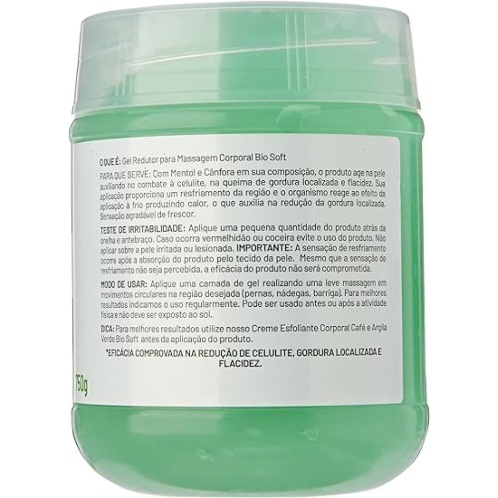 Gel De Massagem Redutor Bio Soft 750g