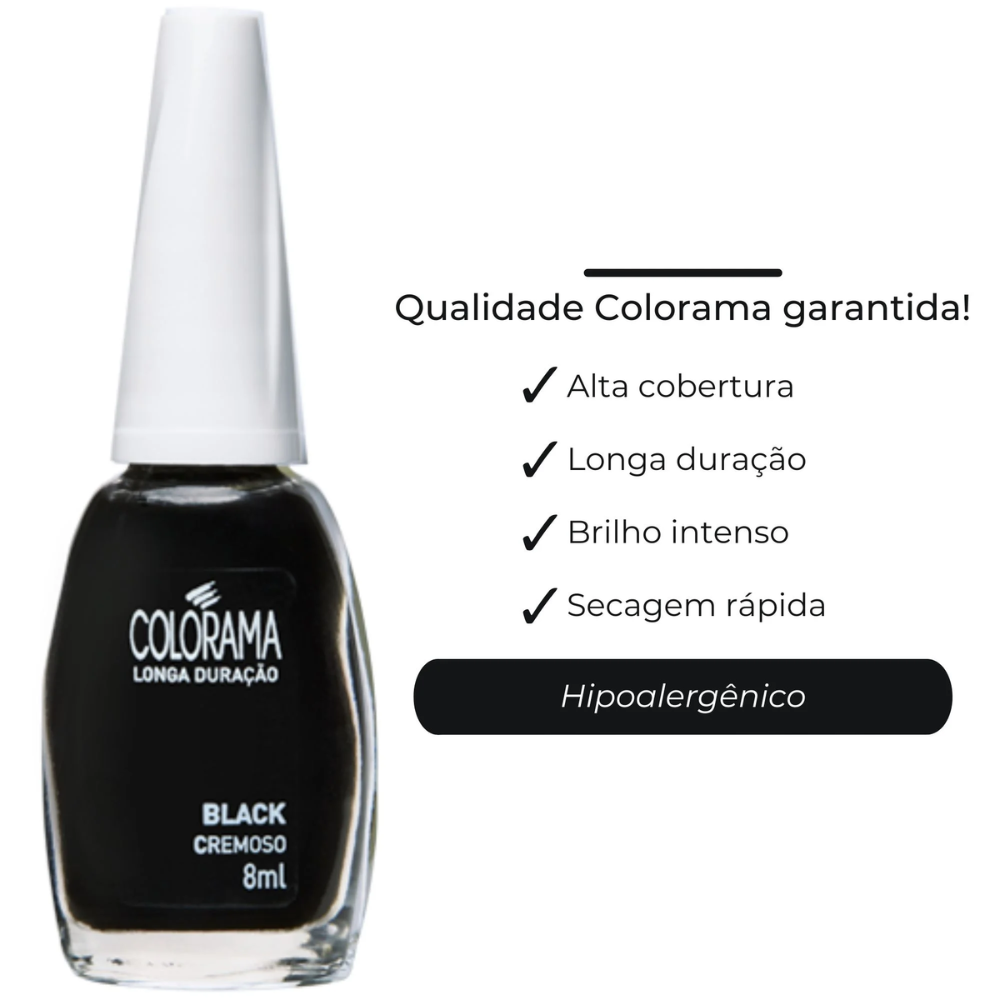 Esmalte Colorama Cremoso Black 8ml