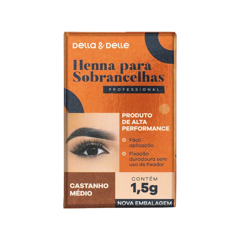 Henna Della E Delle 1,5g Castanho Médio