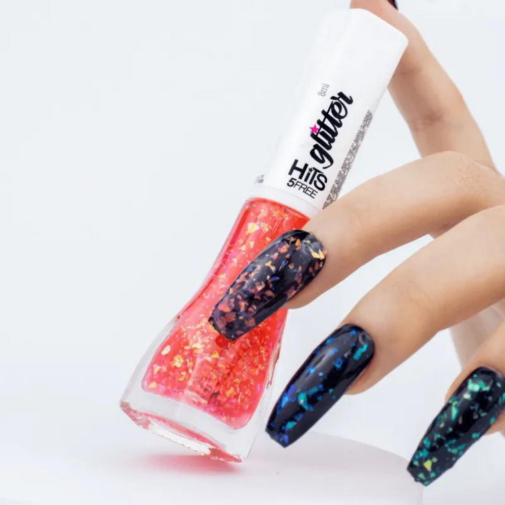 Esmalte Hits Glitter Strawberry Jelly 8ml