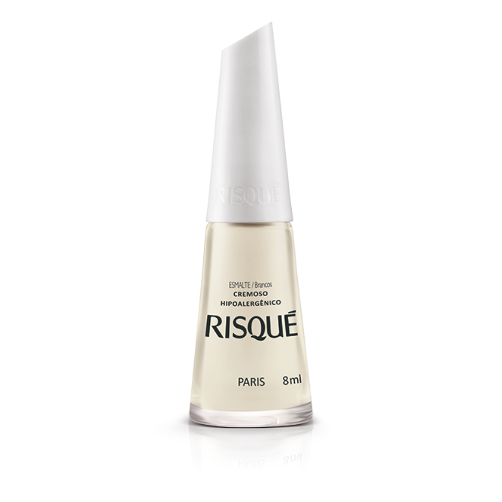Esmalte Risqué Cremoso Paris 8ml - Branco - Cremoso