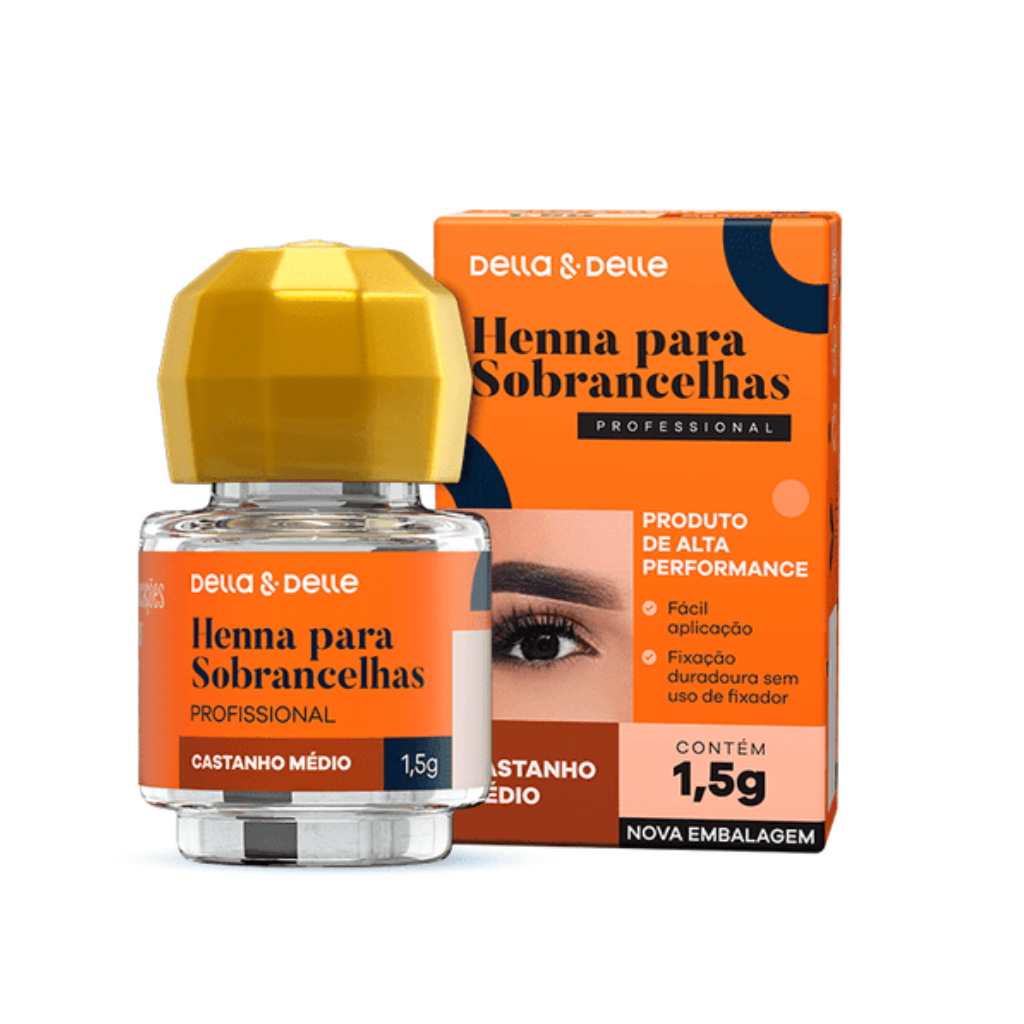 Henna Della E Delle 1,5g Castanho Médio