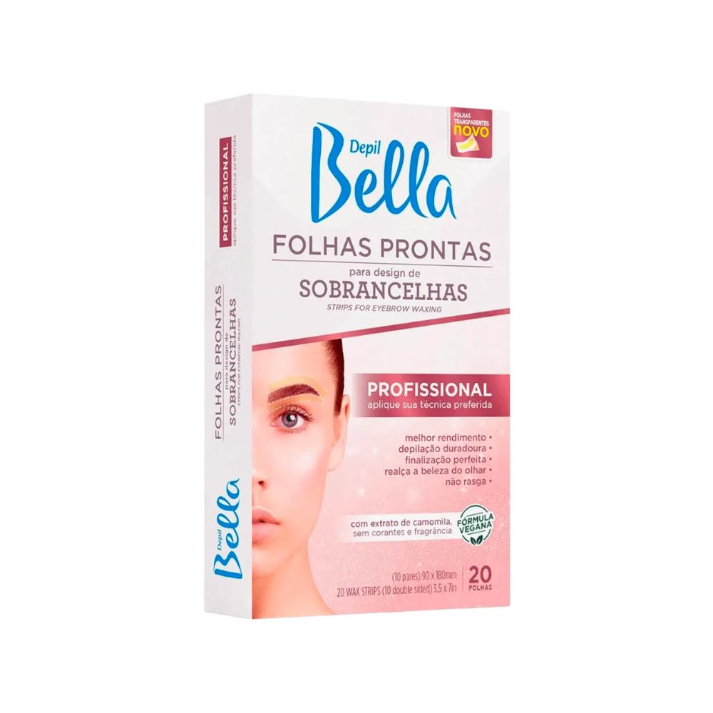 Folhas Prontas Para Design de Sobrancelhas Depil Bella 20 Unidades