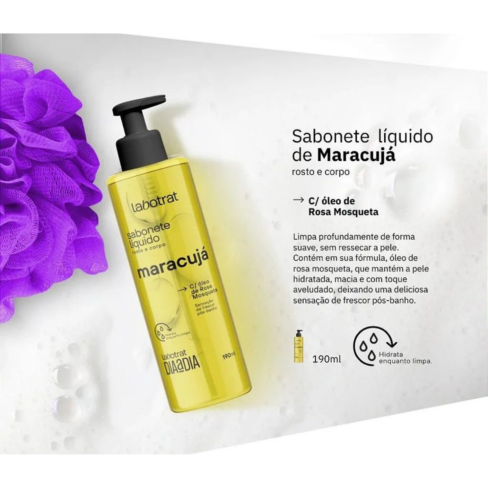Sabonete Líquido Labotrat 190ml Maracujá