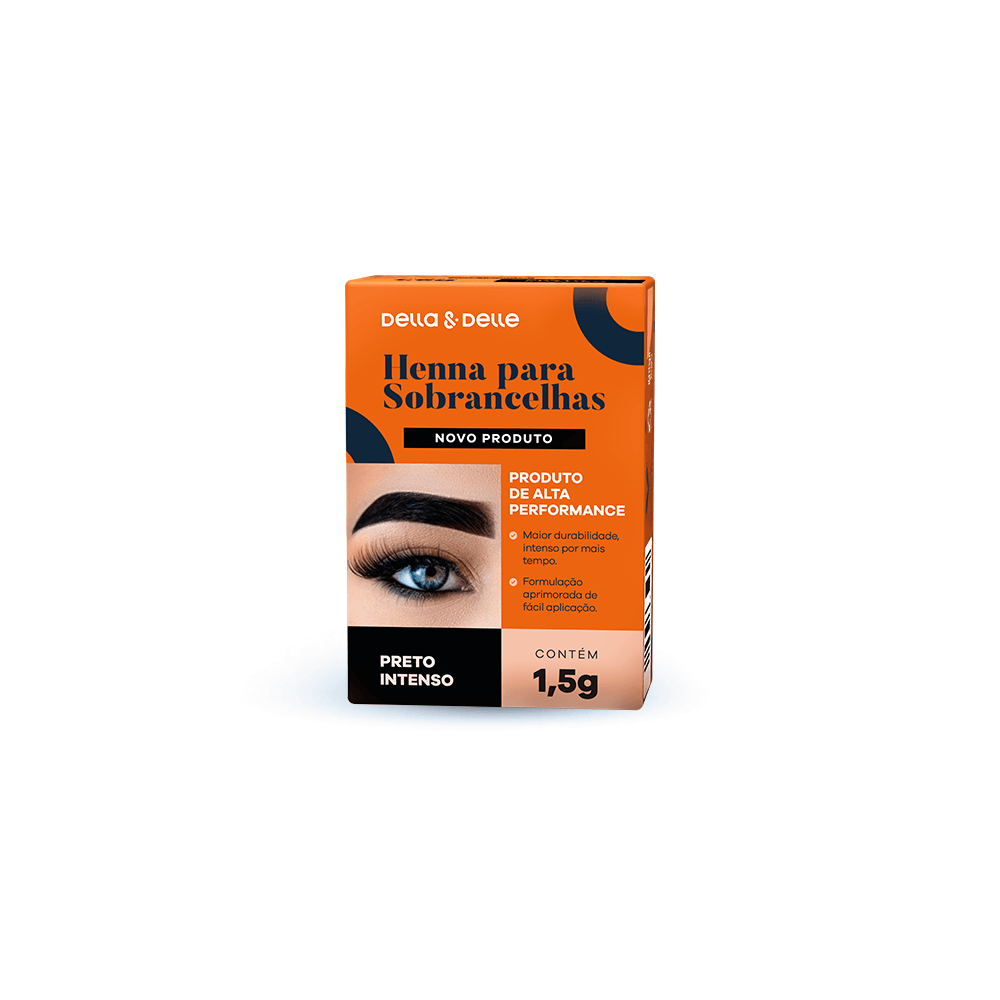 Henna Della E Delle 1,5g Preto Intenso