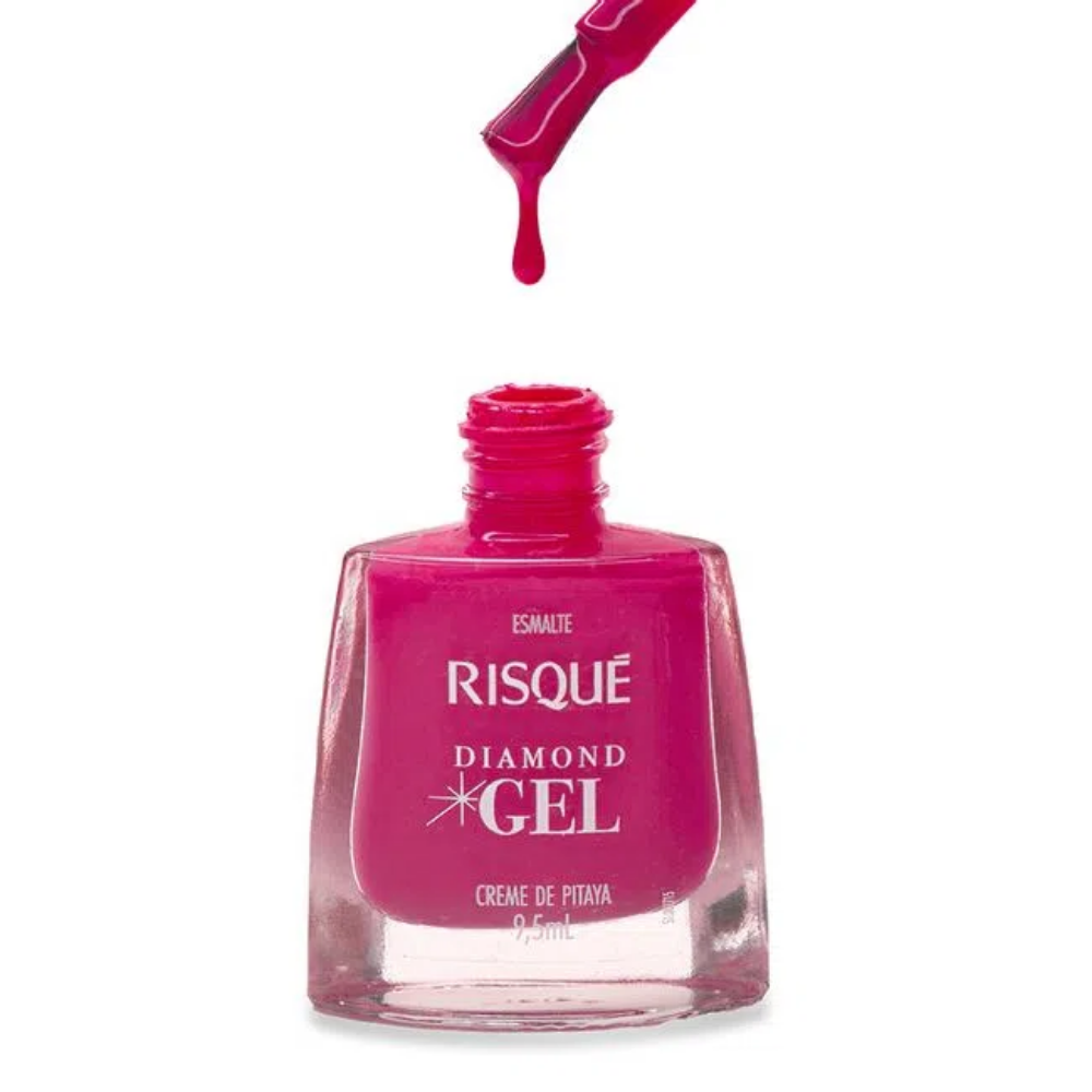 Esmalte Risqué Diamond Gel Creme De Pitaya 9,5ml - Rosa - Diamond Gel
