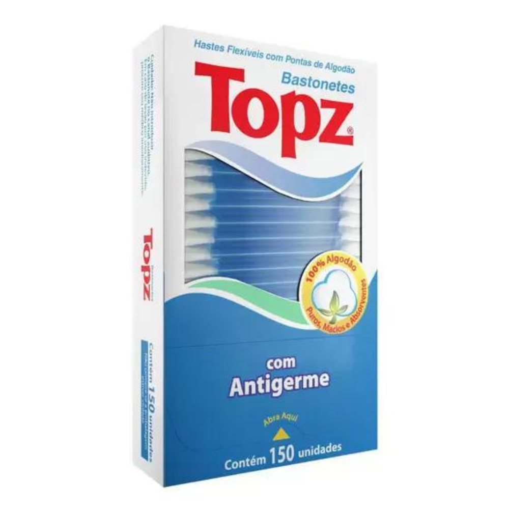Caixa De Bastonetes Topz 150 Unidades