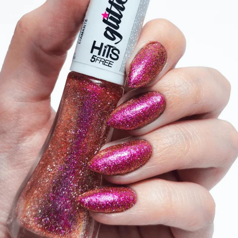 Esmalte Hits Glitter Diamante Legado Pink 8ml