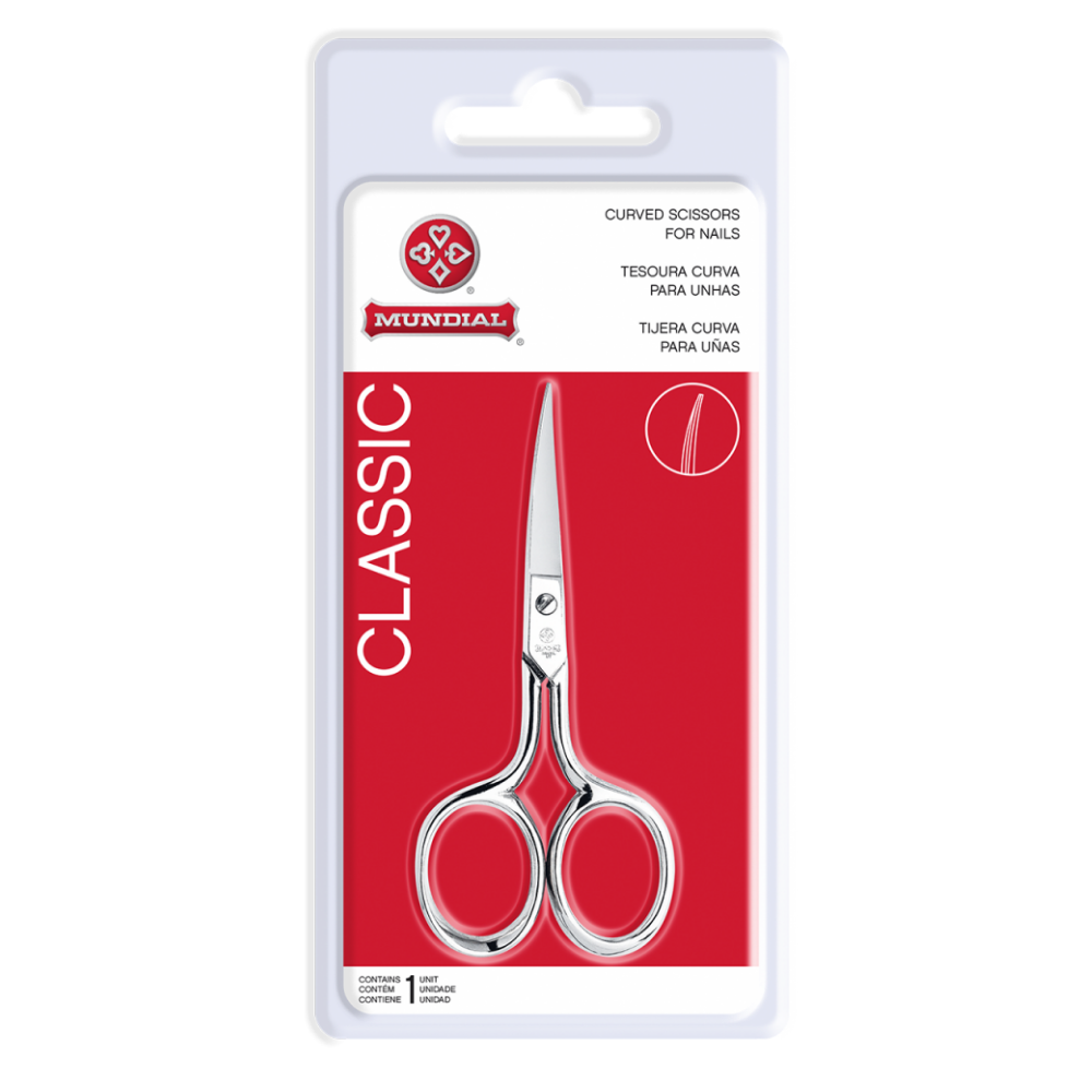 Tesoura Curva Para Unhas Classic Em Aço Inox Mundial