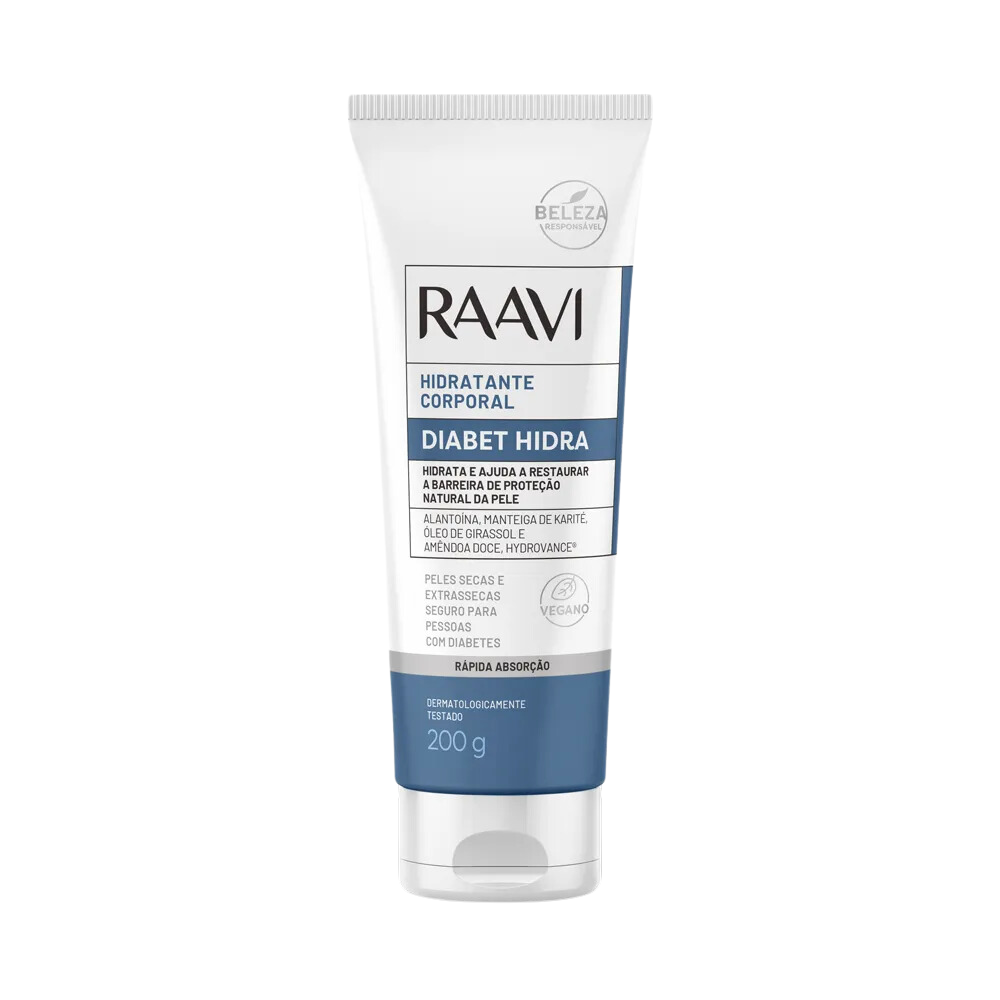 Kit Com 3 Creme Hidratante Diabet Raavi 200g