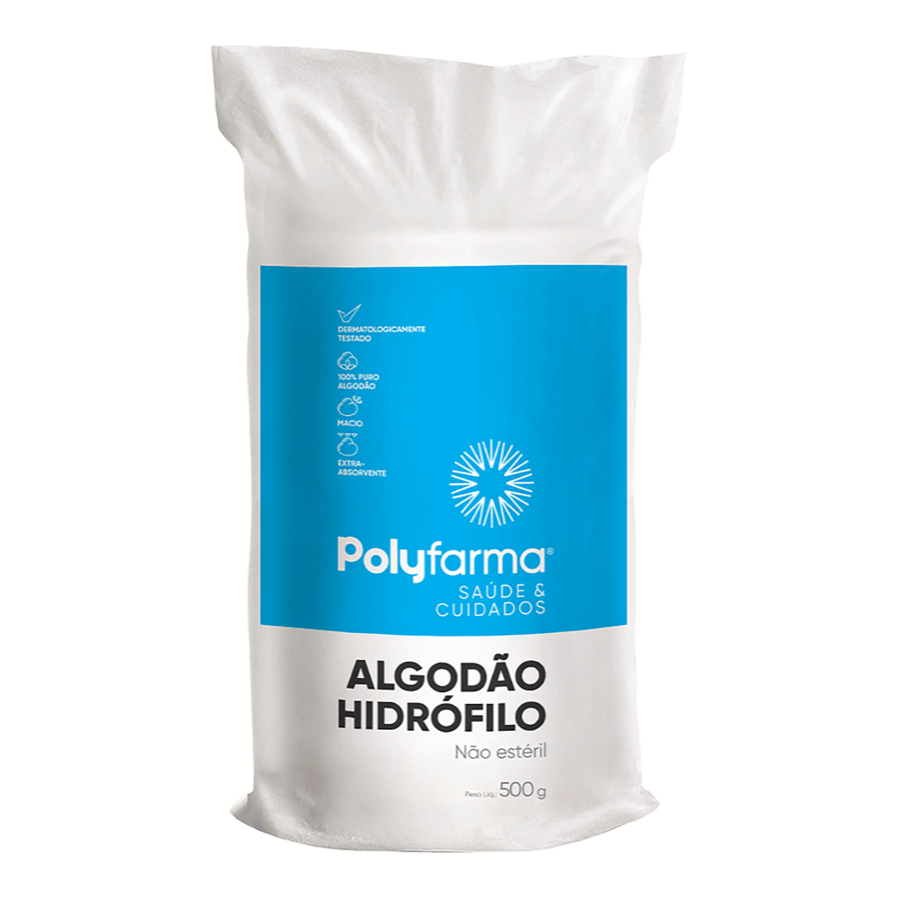Algodão Em Rolo Polyfarma 500g