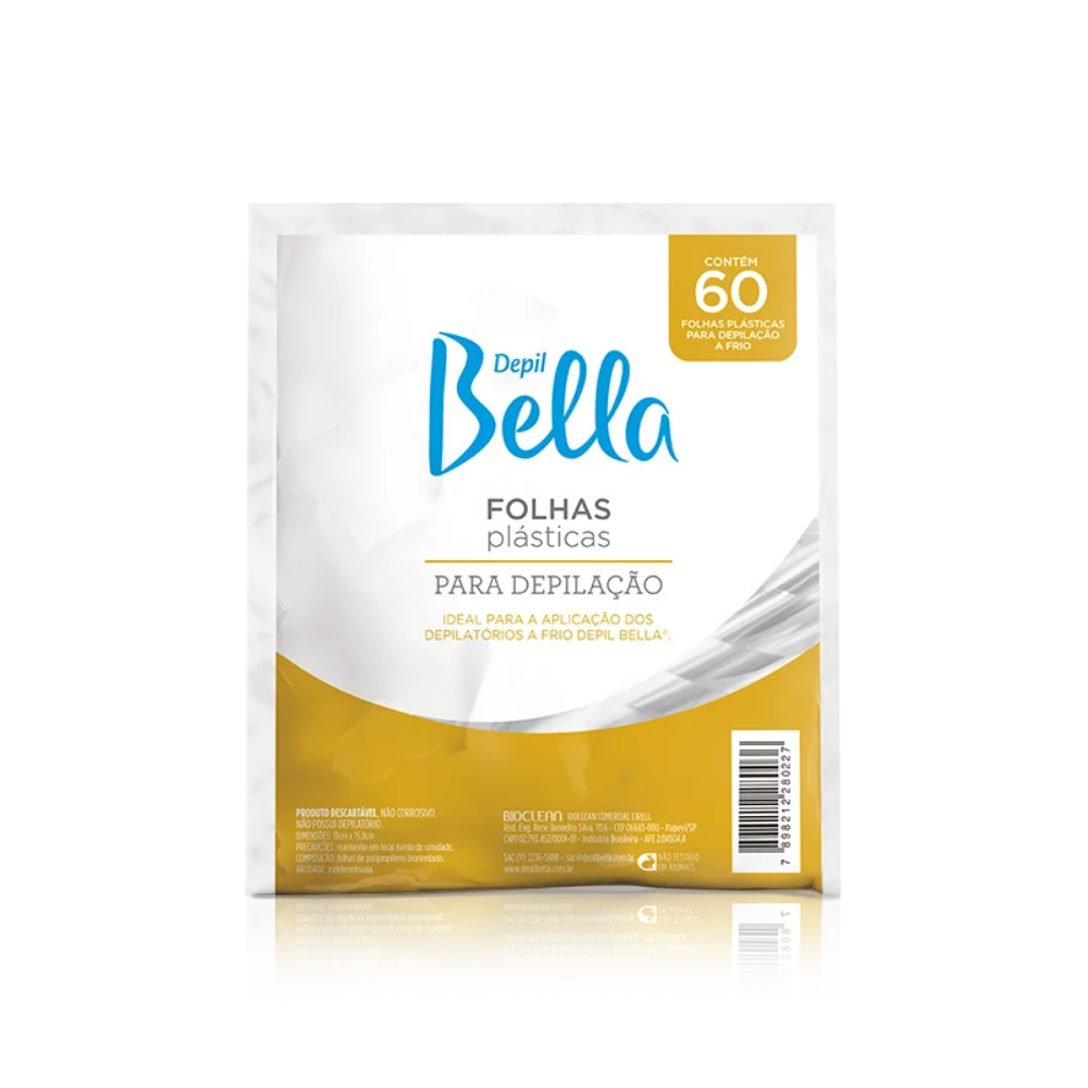 Folhas Plásticas Para Depilação A Frio 60 Folhas Depil Bella
