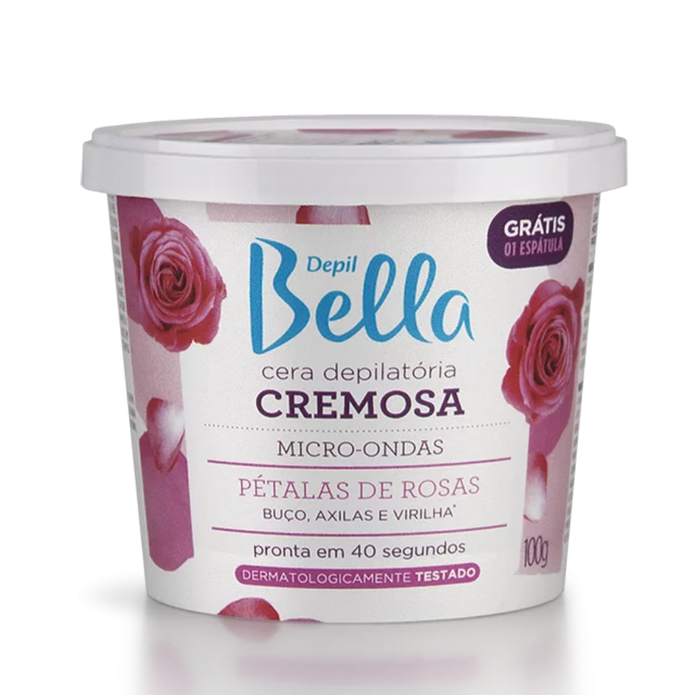 Cera De Micro-ondas Cremosa Pétalas De Rosas Deo Depil Bella 100g