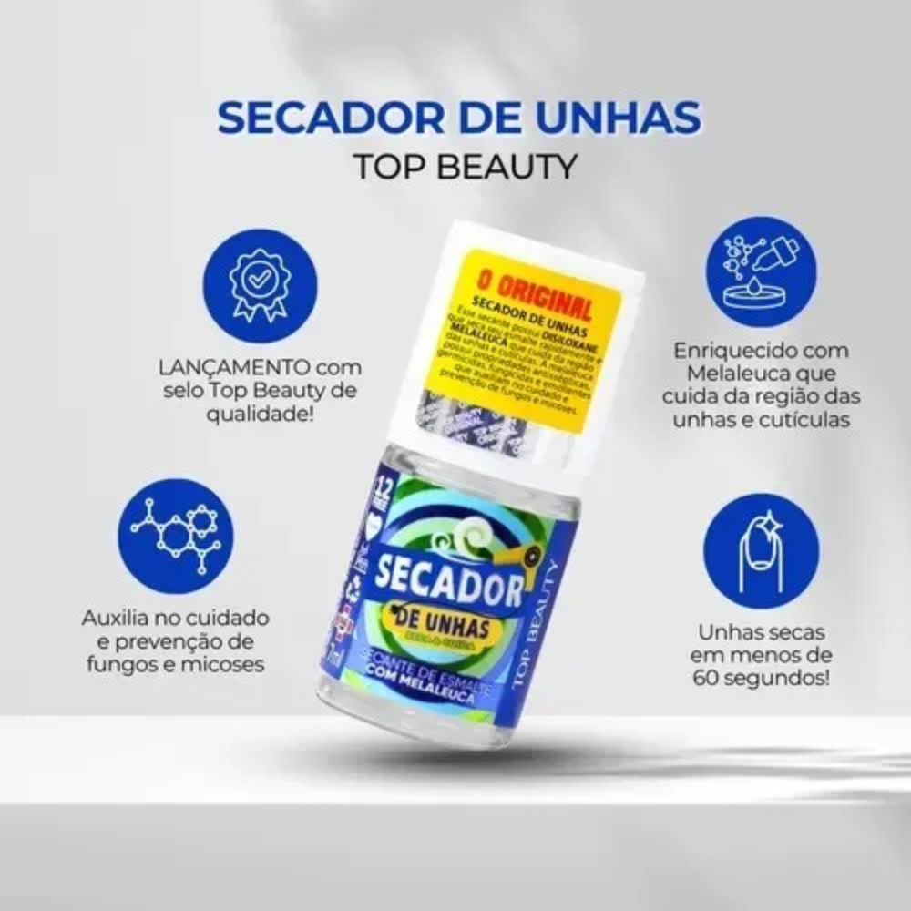 Esmalte SOS Unhas Top Beauty Secador De Unhas 7ml