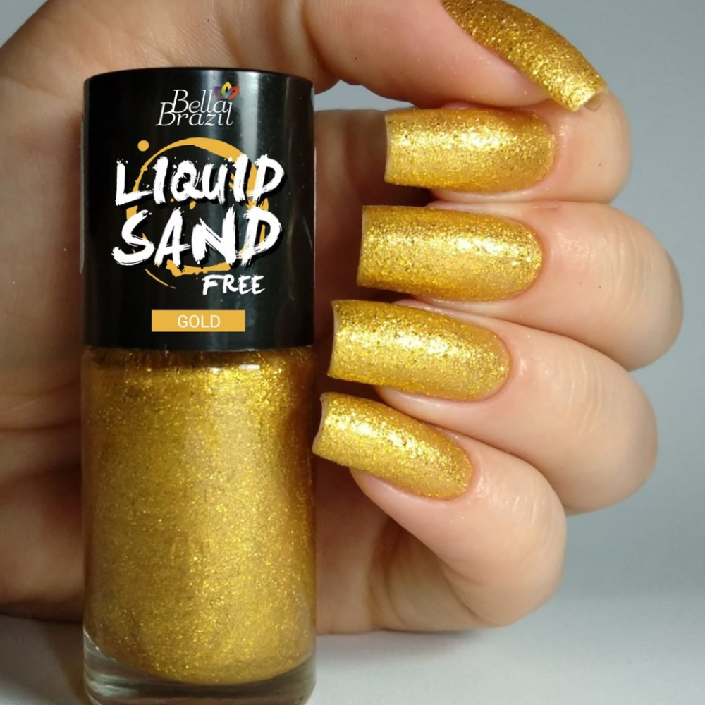 Esmalte Bella Brazil Liquid Sand 1314 Gold