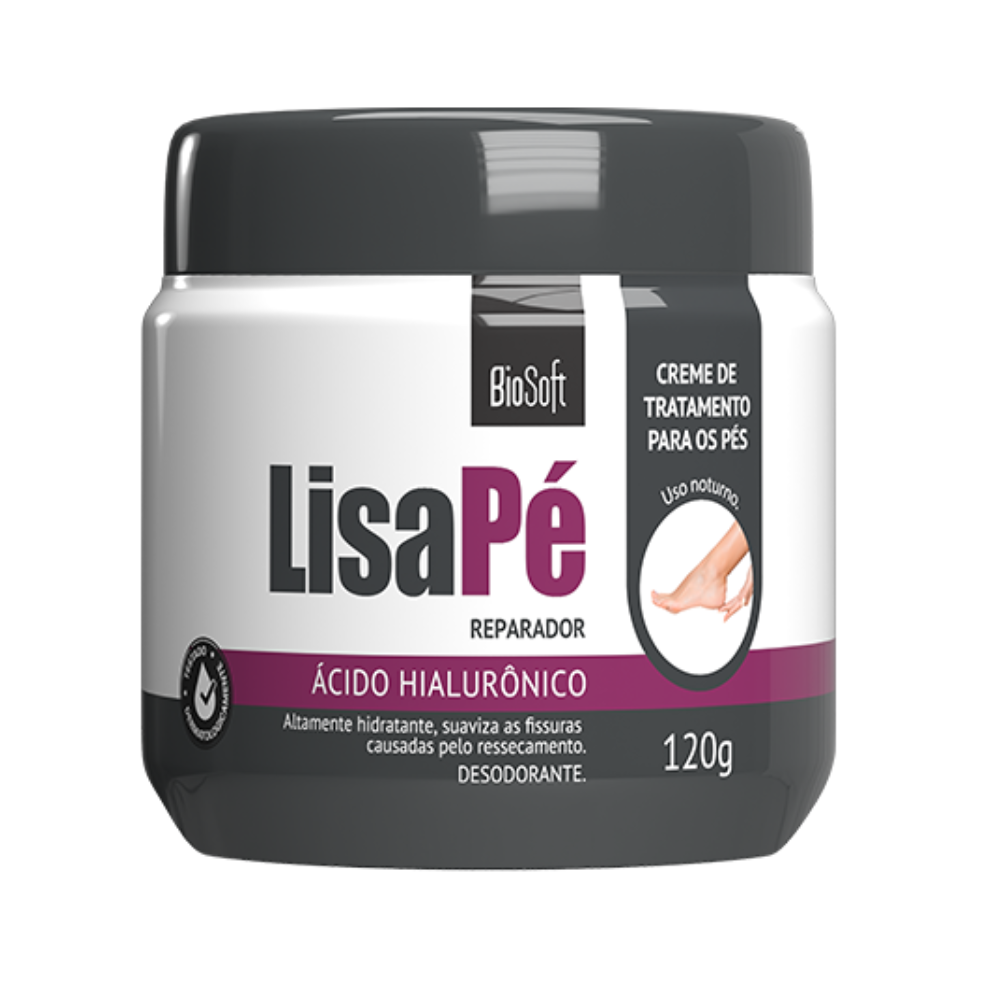 Creme Hidratante Ácido Hialurônico Lisa Pé Biosoft 120g