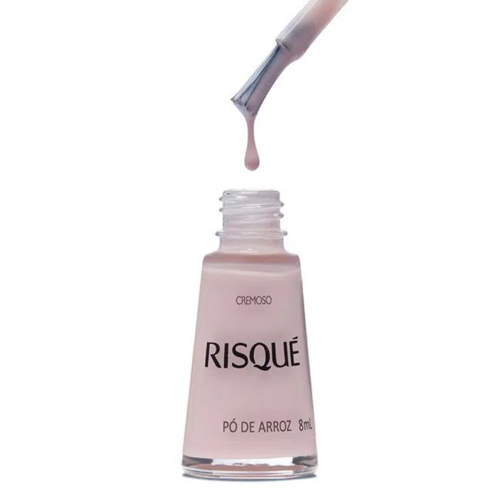 Esmalte Risqué Cremoso Pó De Arroz 8ml - Nude