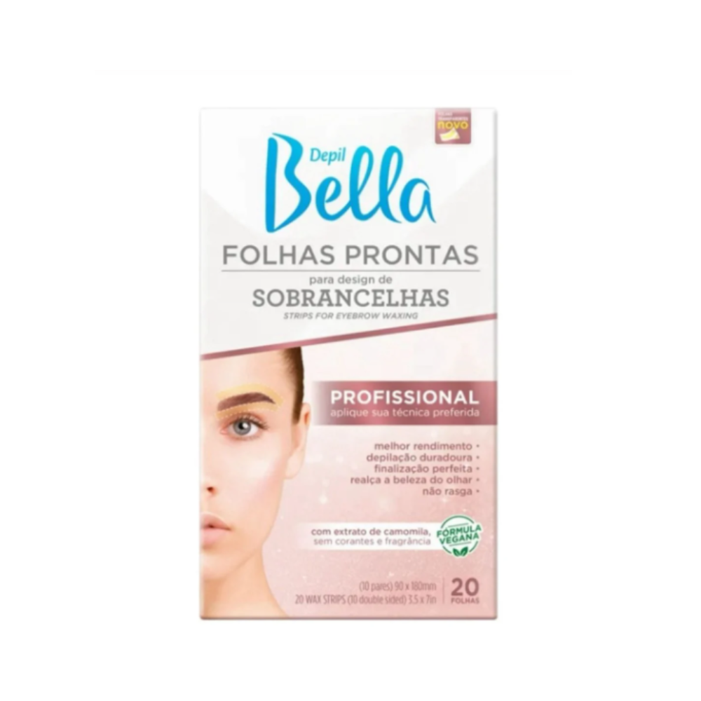 Folhas Prontas Para Design de Sobrancelhas Depil Bella 20 Unidades