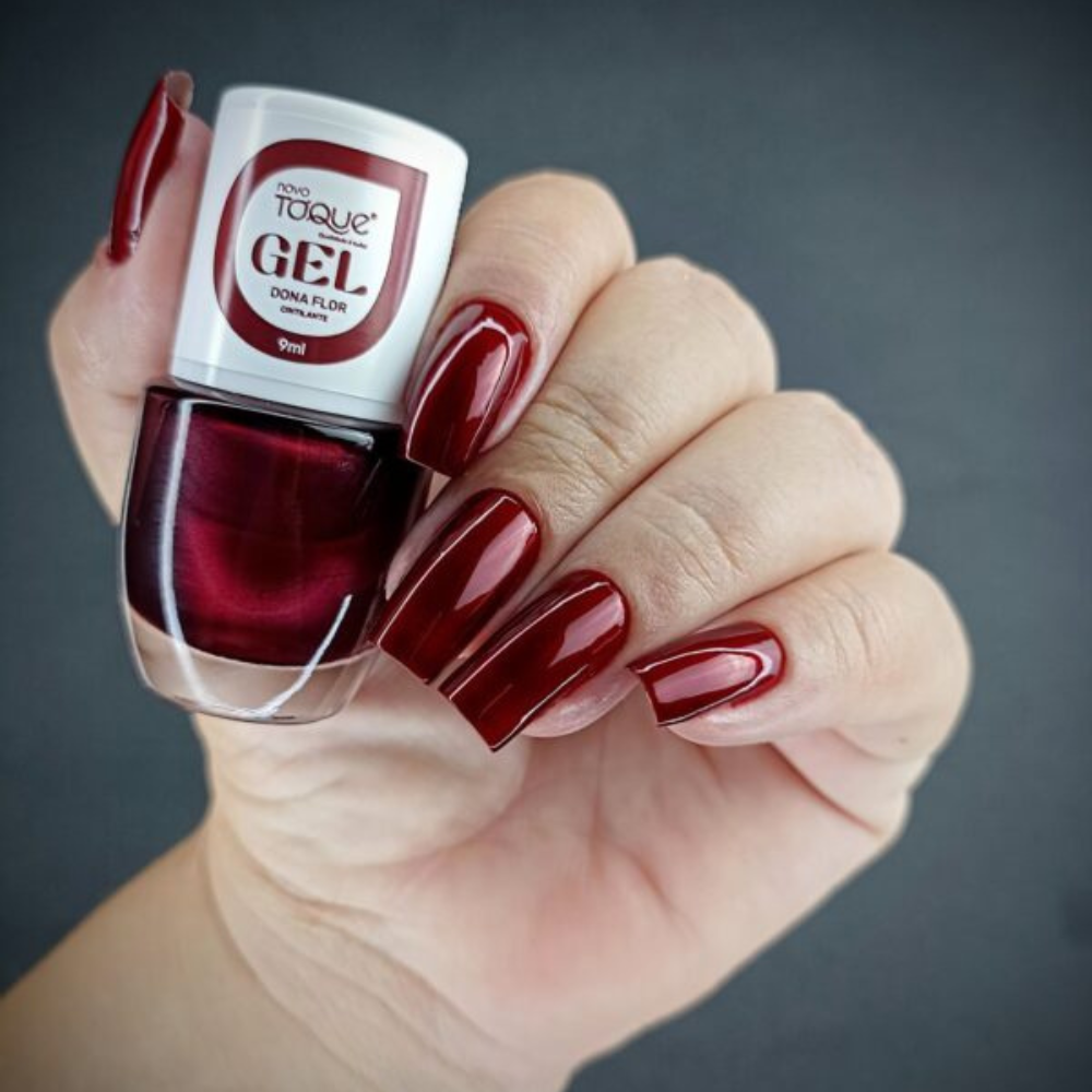 Esmalte Novo Toque Cintilante Efeito Gel Dona Flor 9ml