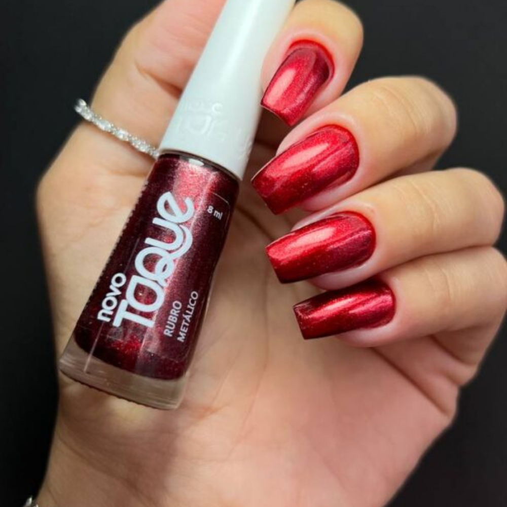 Esmalte Novo Toque Metálico Rubro 8ml