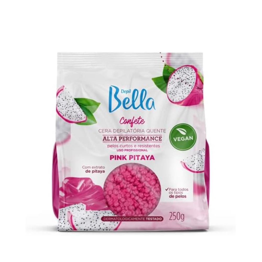 Cera Depilatória Confete Pink Pitaya Depil Bella 250g