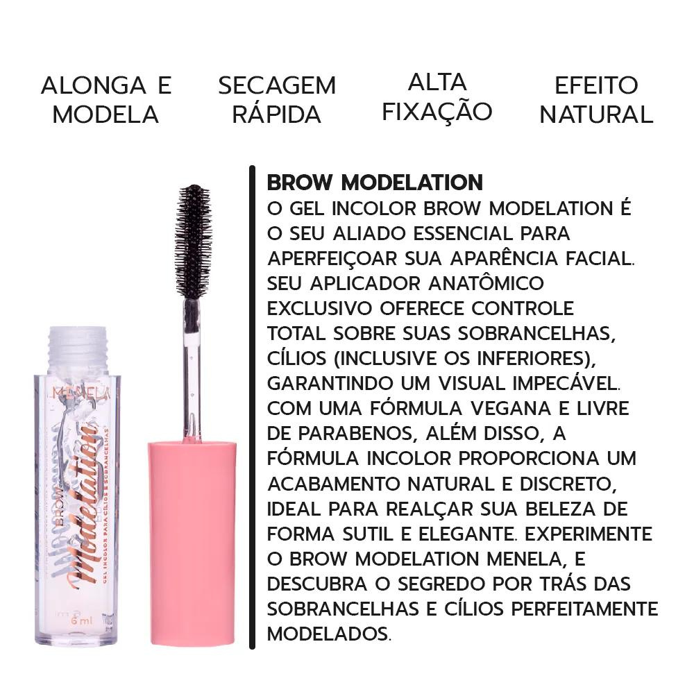 Gel Brow Modelation Incolor Menela 6ml