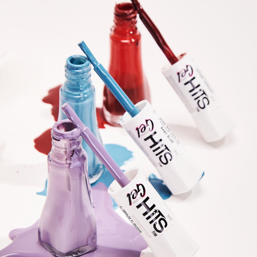Esmalte Hits Cremoso Efeito Gel Baby Blue 8ml