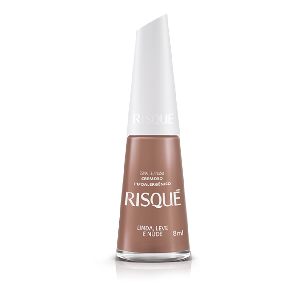 Esmalte Risqué Cremoso Linda, Leve E Nude 8ml - Nude