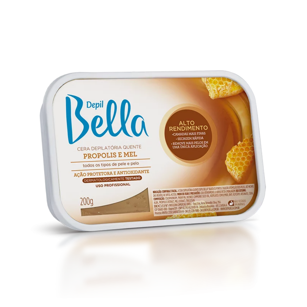 Cera Quente Em Barra Própolis E Mel Alto Rendimento Depil Bella 200g