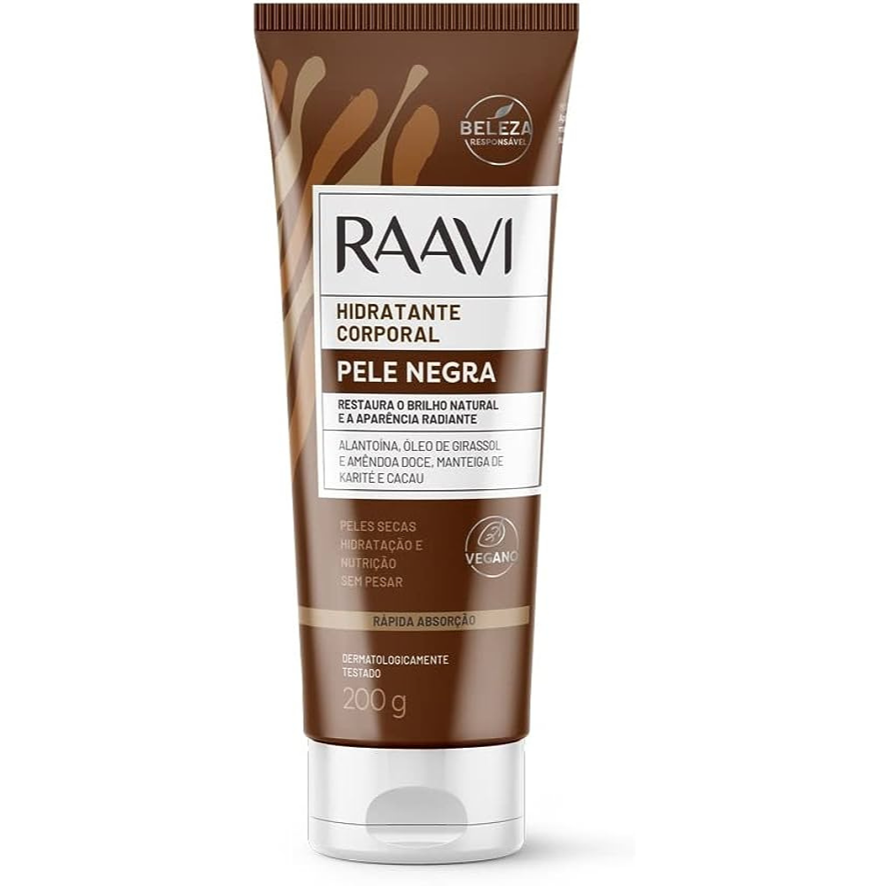 Hidratante Corporal Pele Negra Raavi 200g