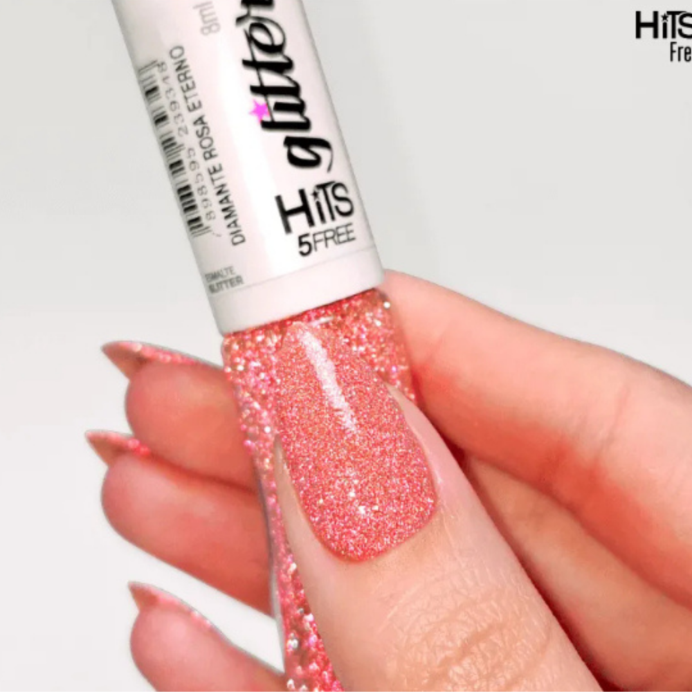 Esmalte Hits Glitter Diamante Rosa Eterno 8ml