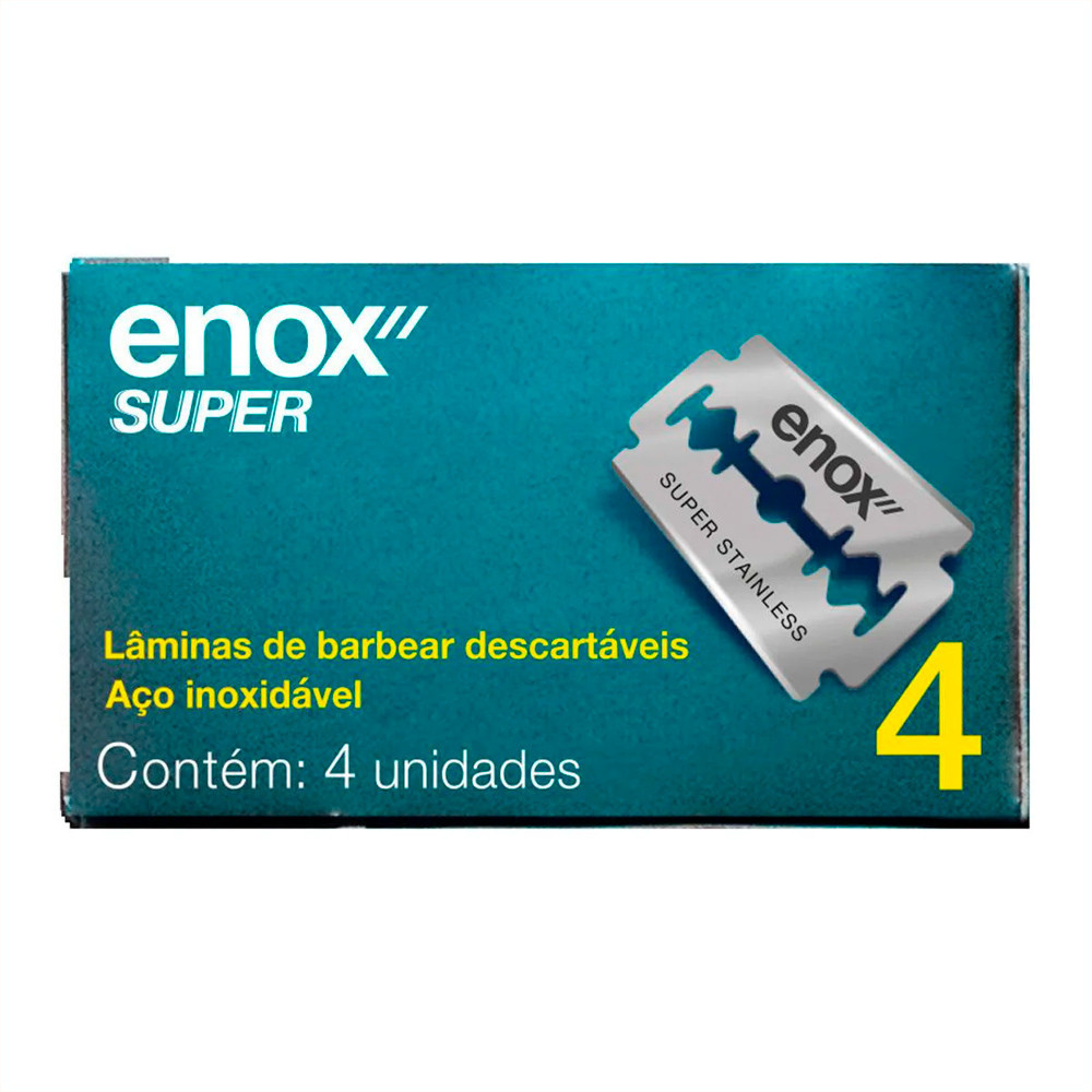Lâmina De Barbear Duplo Fio 4 Unidades Enox
