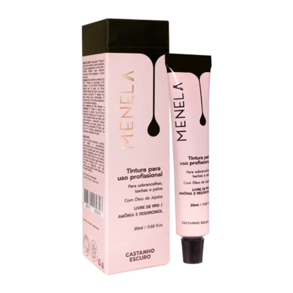 Tintura Menela 20ml Profissional Castanho Escuro
