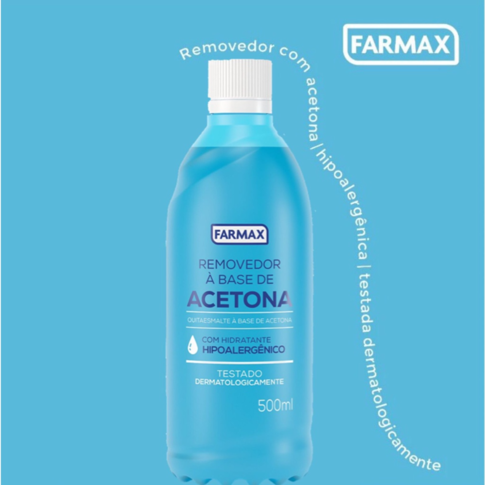 Acetona Hipoalergênica 500ml Farmax