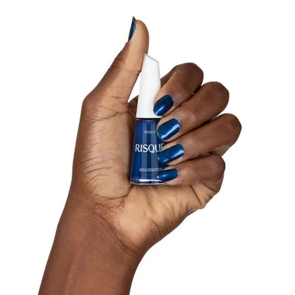 Esmalte Risqué Metálico Azulcrination 8ml - Azul