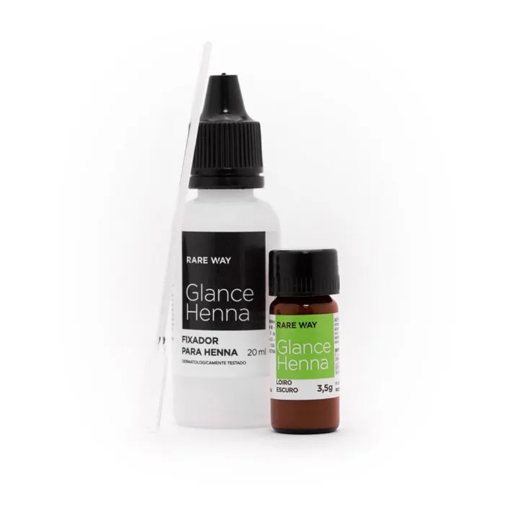 Kit Henna E Fixador Para Sobrancelhas Glance Loiro Escuro Rare Way 3,5g