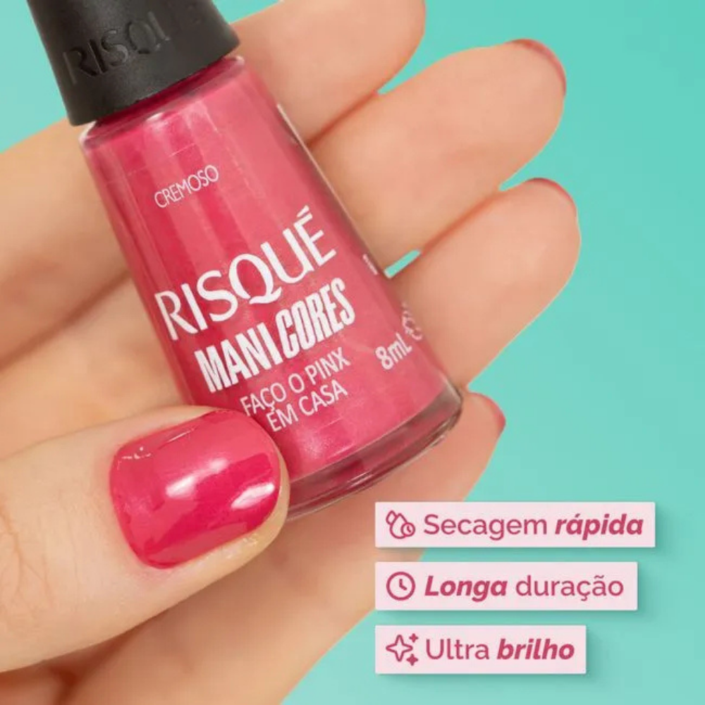 Esmalte Risqué Manicores Cremoso Faço Pinx Em Casa 8ml
