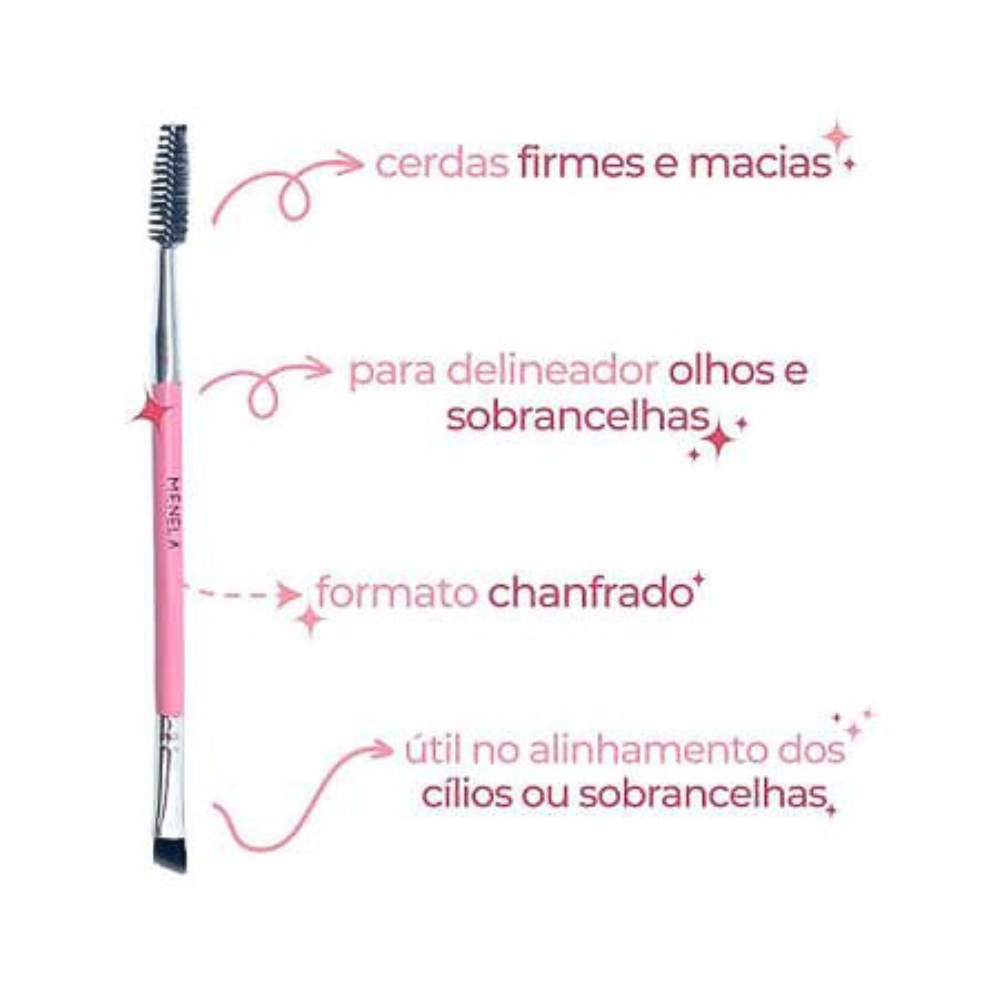 Pincel Chanfrado Para Henna 2 Pontas Menela