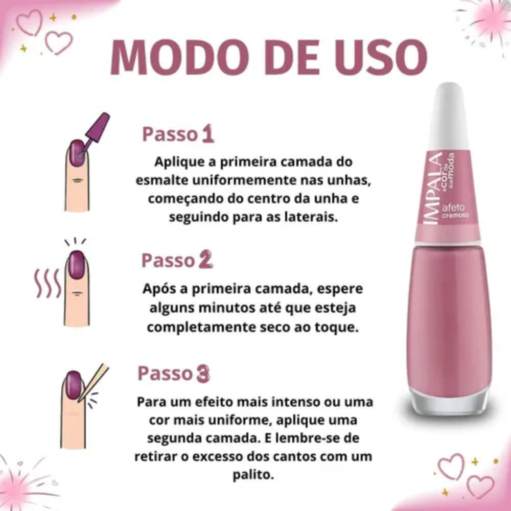 Esmalte Impala Cremoso A Cor Da Sua Moda Afeto 7,5ml